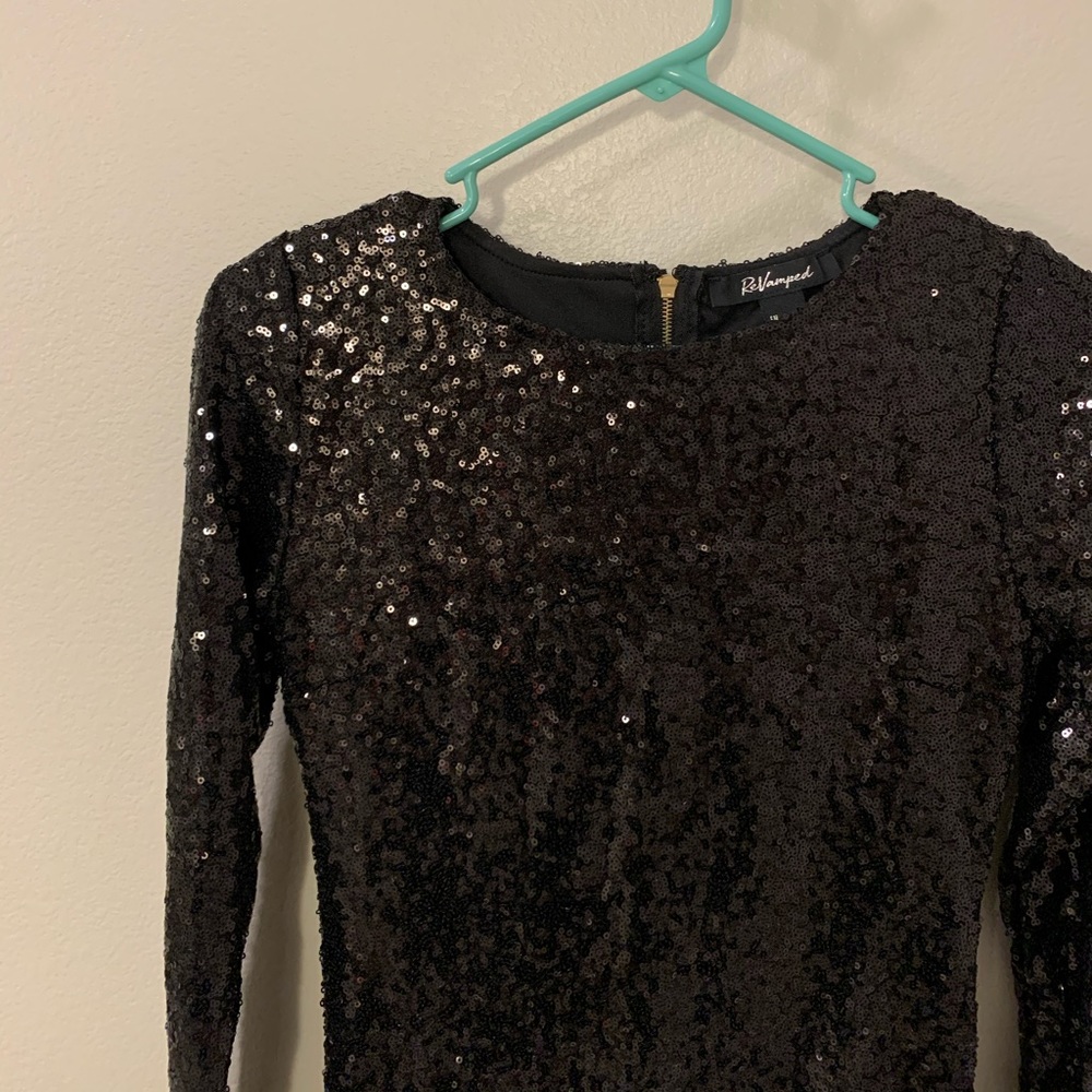Black sequin dress